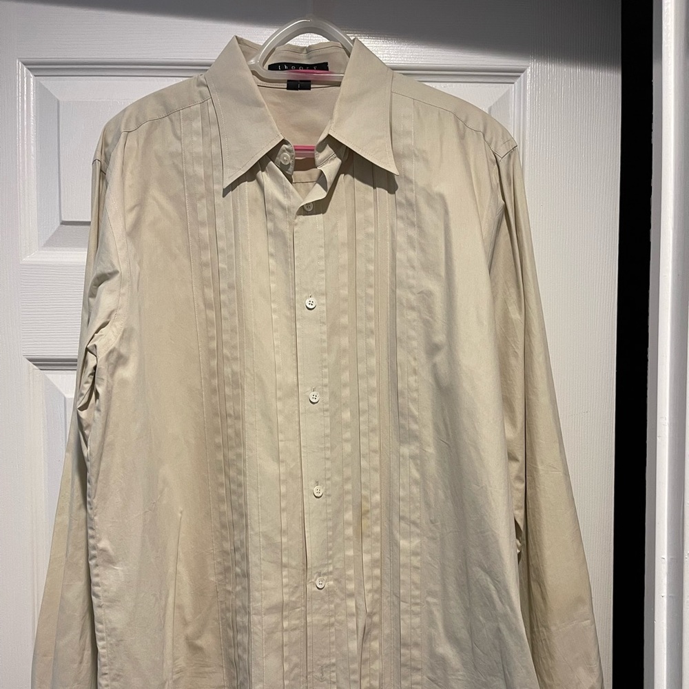Theory Mens tuxedo shirt. Size large.
